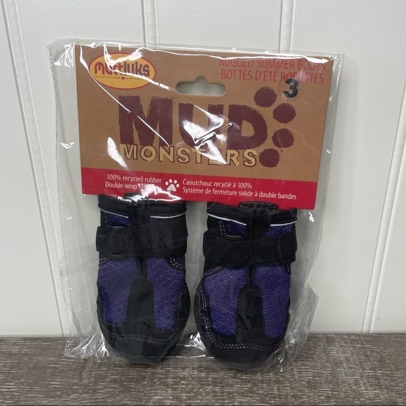 muttluks Other - 2 Boots Of Size 3 Mud Monsters Muttluks Dog Boots Shoes In Purple